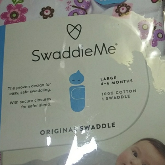 SwaddleMe Baby Girl Original Swaddle Sz L 4-6 Ms - Picture 3 of 6
